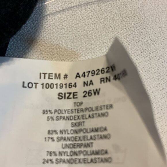 Size 26W one piece black swim skirt with built in panty. NEW - Picture 5 of 8